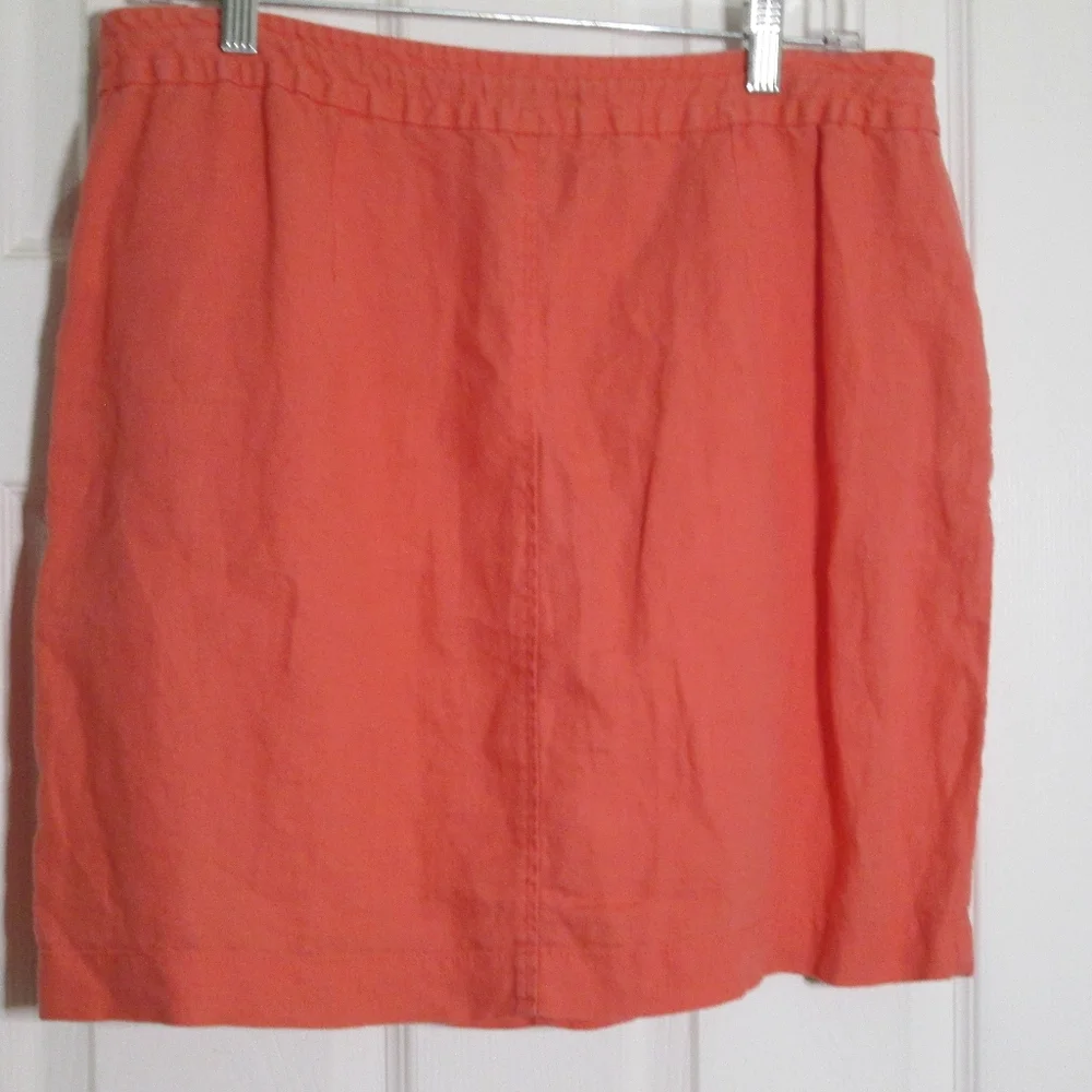 Linen Drawstring Waist Skirt Willi Smith